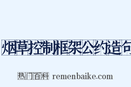 烟草控制框架公约造句是什么意思的图片